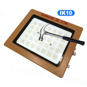 100W 150W 200W Explosionproof Lights Zone1 Div1 Square Explosion Proof Light for Industrial Factory Warehouse